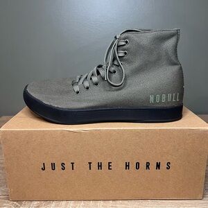 NOBULL Canvas Trainer High Olive Green Black Men’s 7 / Women’s 8.5